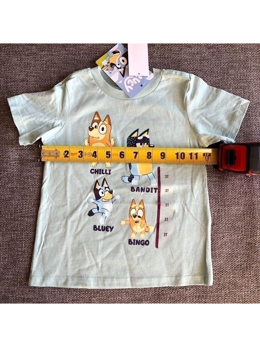 MOOSE Toddler Boy Girl Bluey Printed Short Sleeve T-Shirt Green 3T - Picture 6 of 7